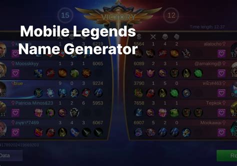 Mobile Legends Name Generator .